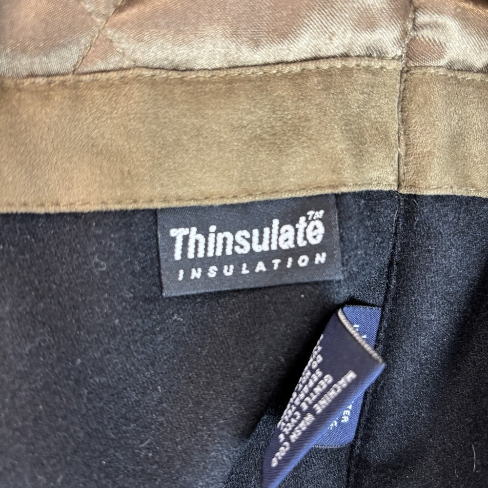Roundtree & Yorke Mens Bomber Jacket Xl Thinsulate Insulated Full Zip Suede Look - Picture 8 of 16